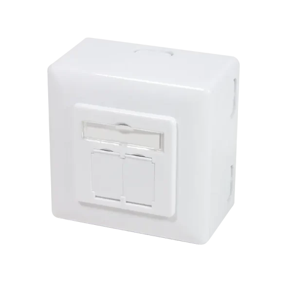 Opbouwdoos 2xRJ45 Cat6 LogiLink Signal wit