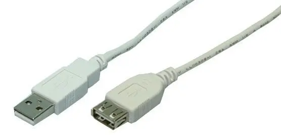 USB-A 2.0 (M) --> (F) 3.00m Verlenging LogiLink Grijs