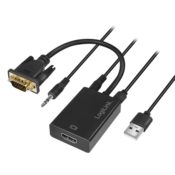 Adapter VGA en USB (M) --> HDMI (F) LogiLink