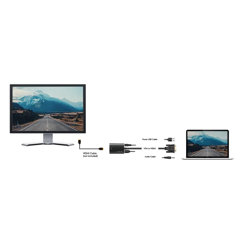 Adapter VGA en USB (M) --> HDMI (F) LogiLink - Afbeelding 5