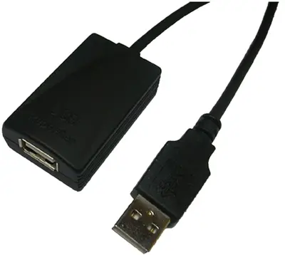 USB-A 2.0 (M) --> (F) 5.00m Verlenging LogiLink Zwart