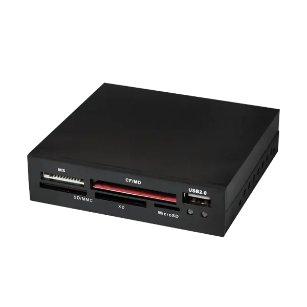 3,5" LogiLink All-in-One Zwart Plastic USB-A 2.0