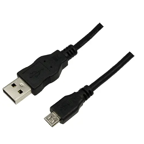 USB-A 2.0 (M) --> USB-micro-B (M) 1.80m LogiLink Zwart