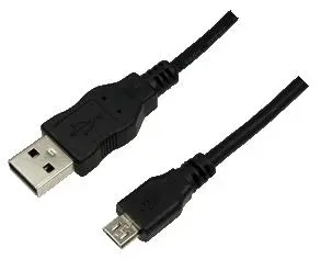USB-A 2.0 (M) --> USB-micro-B (M) 3.00m LogiLink Zwart