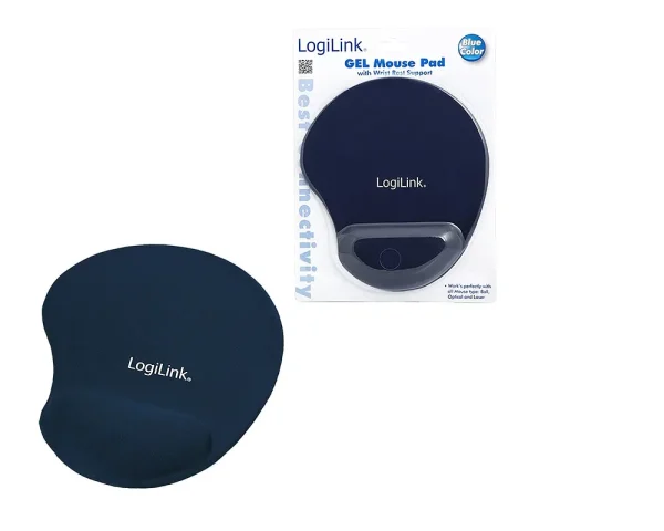 Mousepad LogiLink Wristpad Blauw