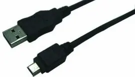 USB-A 2.0 (M) --> USB-mini-B (M) 1.80m LogiLink Zwart