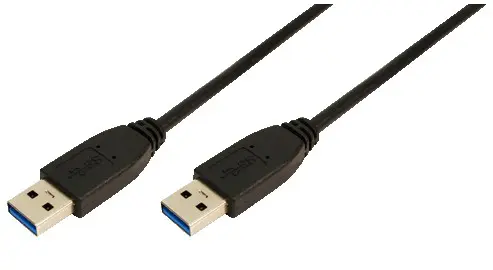USB-A 3.0 (M) USB-A 3.0 (M) 1.00m LogiLink Zwart