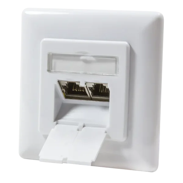 Inbouwdoos 2xRJ45 Cat6A LogiLink Signal Wit