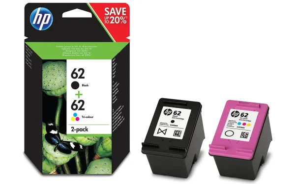 HP No. 62 2-Pack 200/165 pagina´s (Origineel)