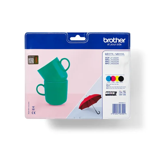 Brother LC-227XL ValuePack 4x 1.200 pagina´s (Origineel)