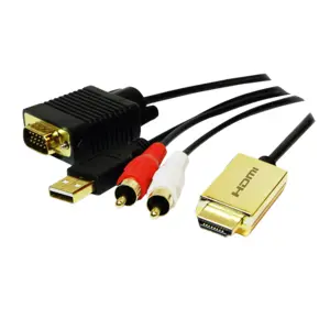 HDMI (M) --> VGA / Audio / USB-A 2.0 (M) 2.00m LogiLink