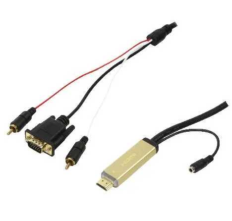 HDMI (M) --> VGA / Audio / USB-A 2.0 (M) 2.00m LogiLink - Afbeelding 2
