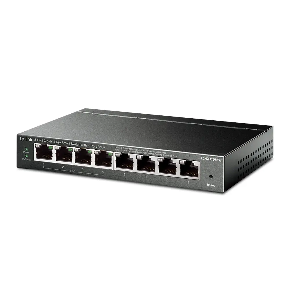 8Port 1Gbps Easy Smart 4xPoE+ 55W TP-Link - Afbeelding 2