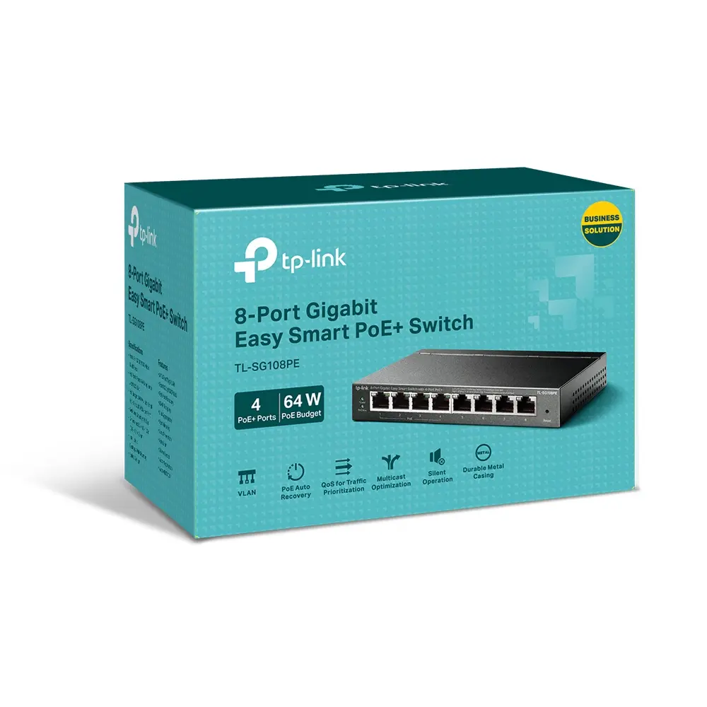 8Port 1Gbps Easy Smart 4xPoE+ 55W TP-Link - Afbeelding 5