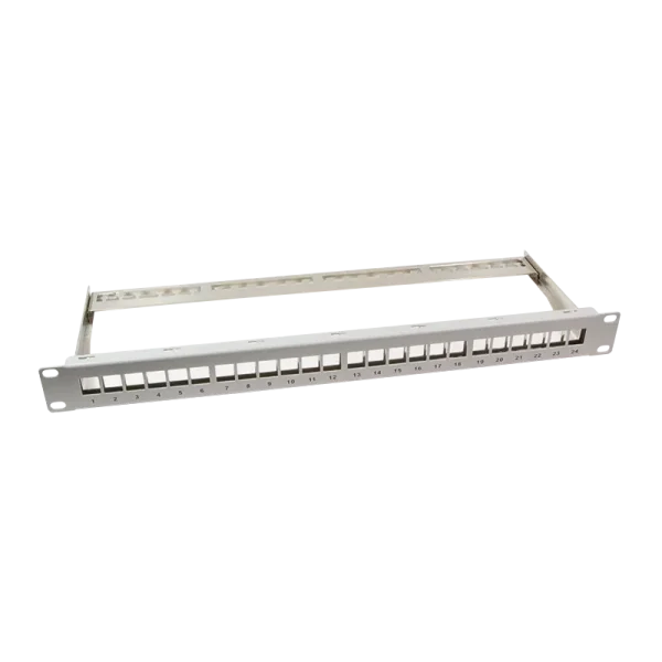 Keystone Panel 19" 24 Ports Shielded Grijs LogiLink