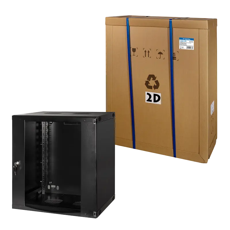 Wandkast 12U 540x 450mm 0 Watt Zwart LogiLink - Afbeelding 9