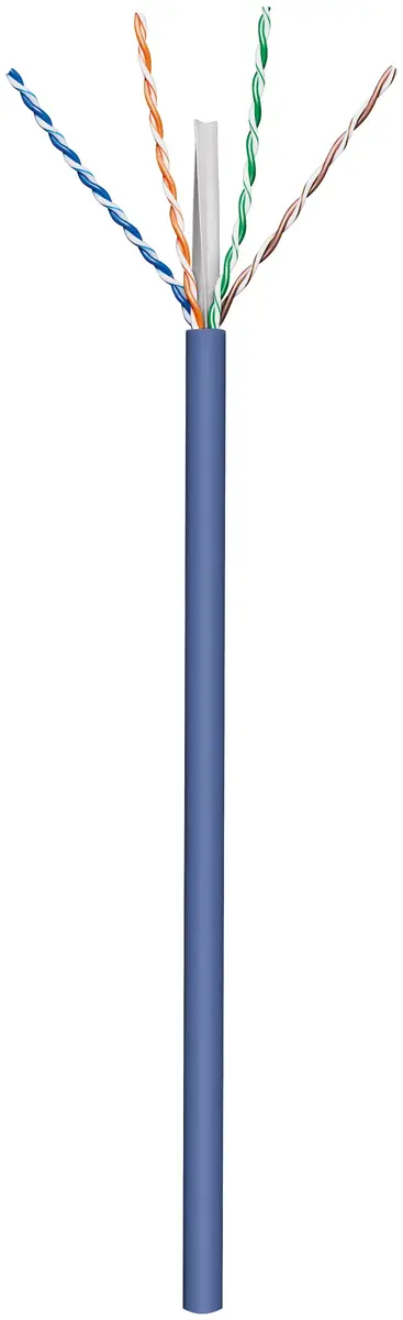 Cat6a Instal. 100m. U/UTP Blauw Goobay AWG23 Cu