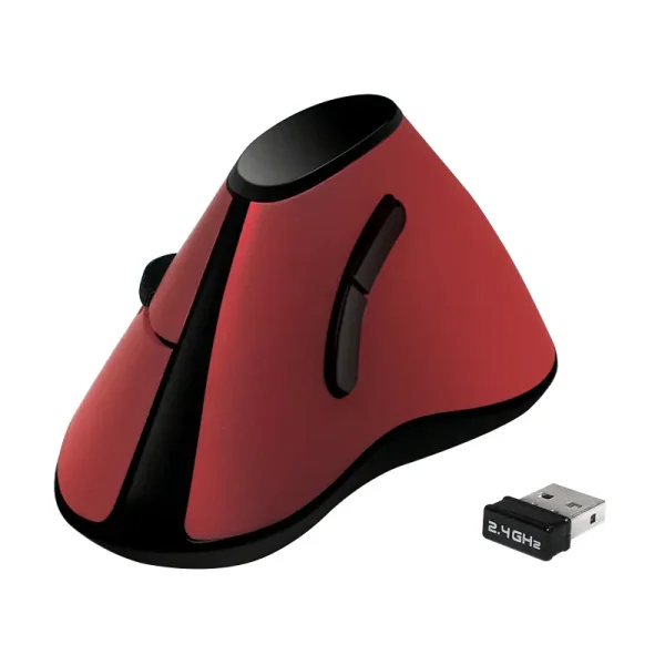 Logilink Ergonomisch Vertikaal Optical USB-A Rood Wirel