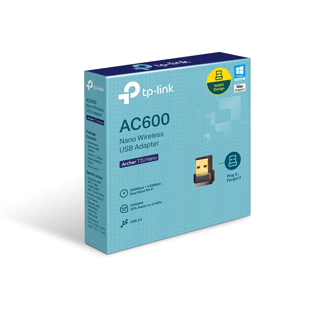 AC 600 WiFi 5 USB 2.0 TP-Link Archer T2U Nano - Afbeelding 2