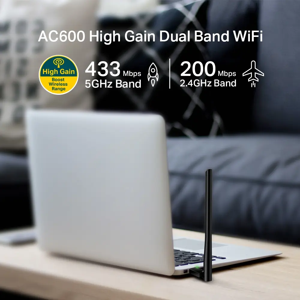 AC 600 WiFi 5 USB 2.0 TP-Link Archer T2U Plus - Afbeelding 3