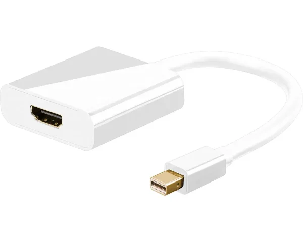 DisplayPort mini 1.2 --> HDMI goud 0.10m Goobay