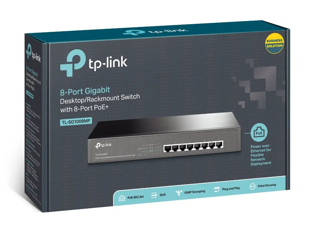 8Port 1Gbps Easy Smart 8xPoE+ 126W TP-Link - Afbeelding 4