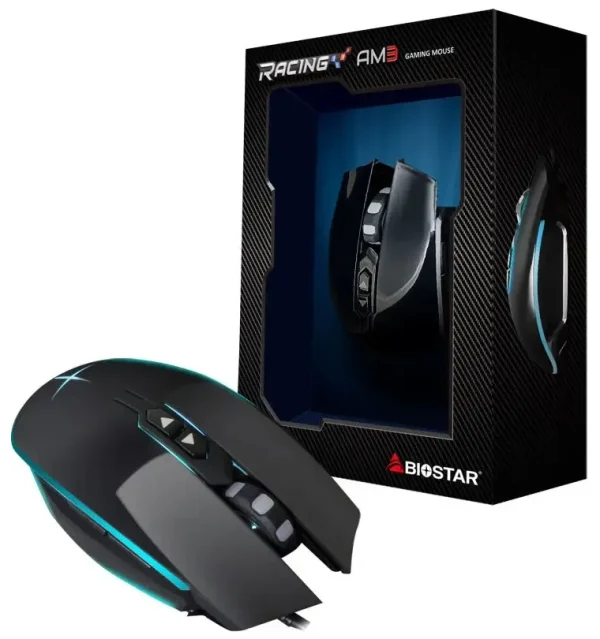 Biostar Racing AM3 Gaming Optical USB-A Zwart RGB