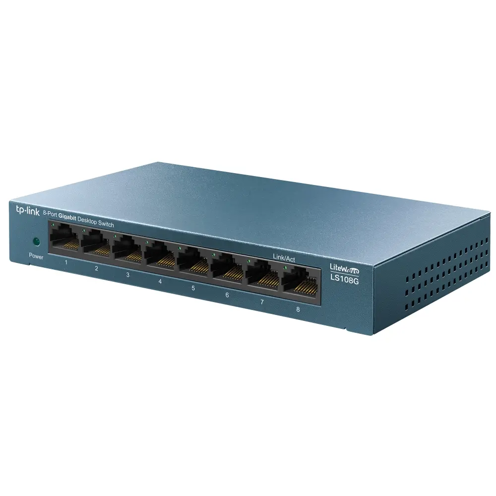 8Port 1Gbps LiteWave Metalen behuizing TP-Link - Afbeelding 2