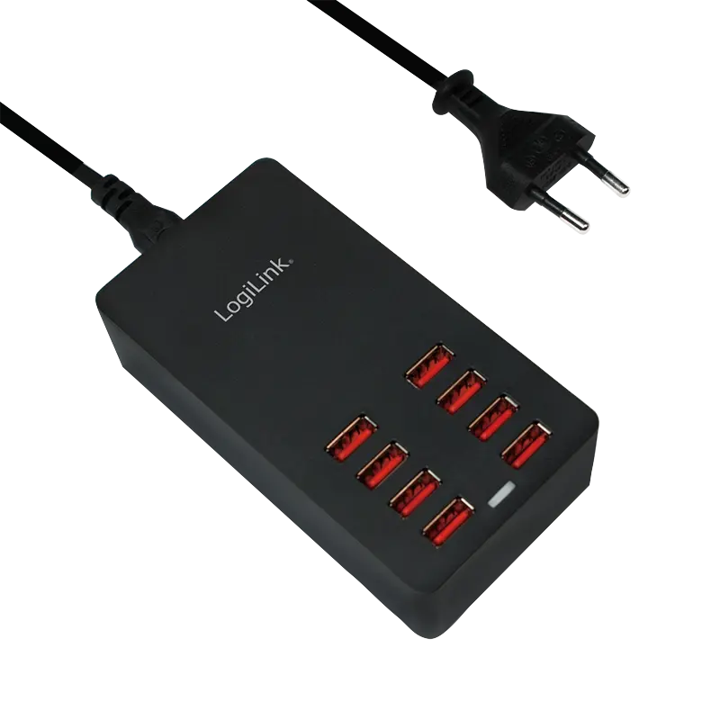 100V-240V 8xUSB 8000mA LogiLink Zwart - Afbeelding 2
