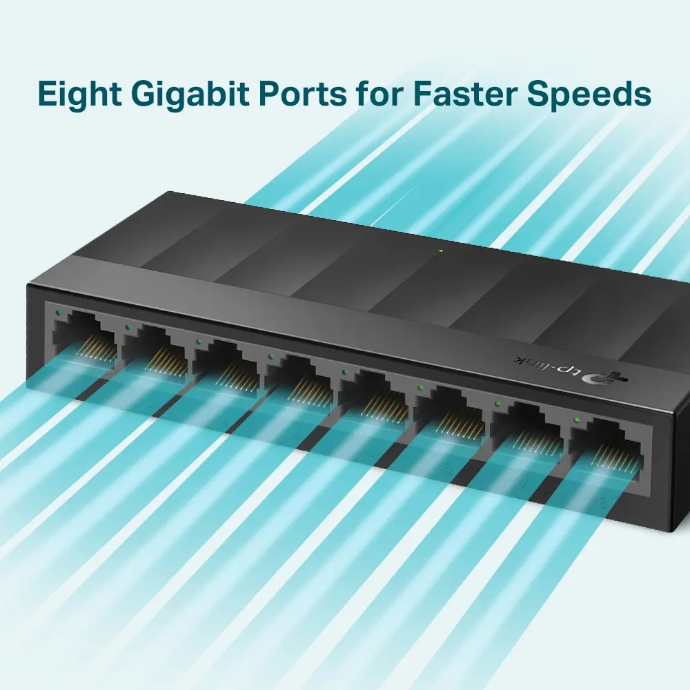 8Port 1Gbps LiteWave Kunstof behuizing TP-Link - Afbeelding 4