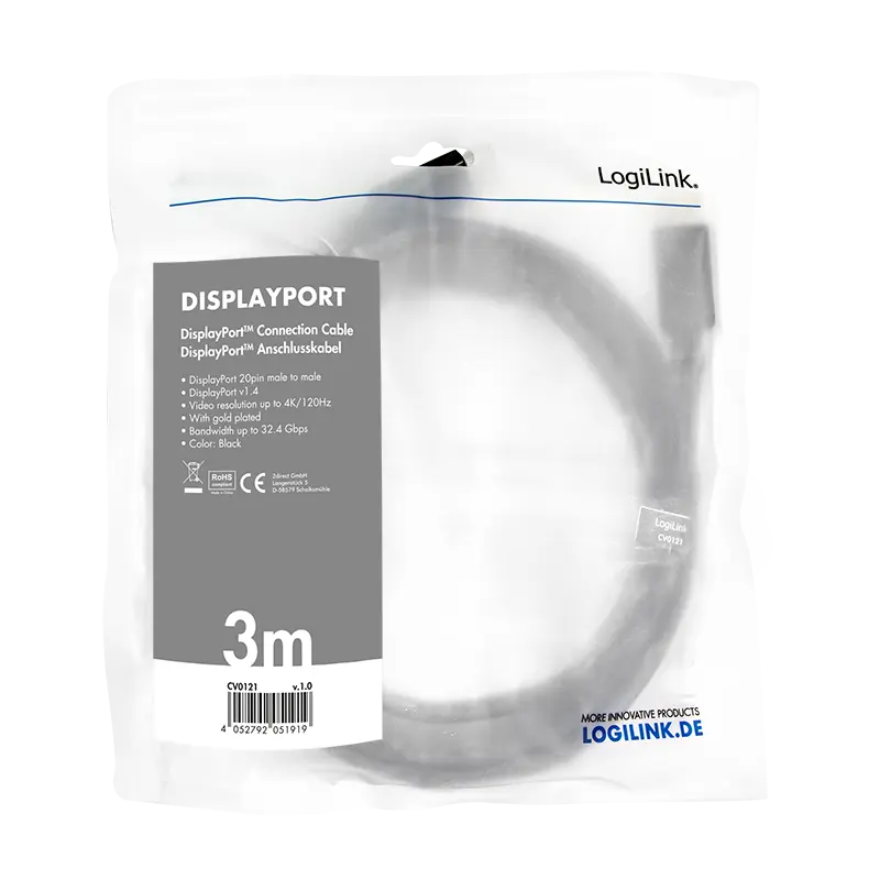 DisplayPort 1.4 3.00m 8K/60Hz LogiLink - Afbeelding 6