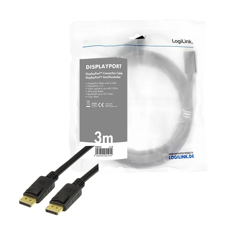 DisplayPort 1.4 3.00m 8K/60Hz LogiLink - Afbeelding 7