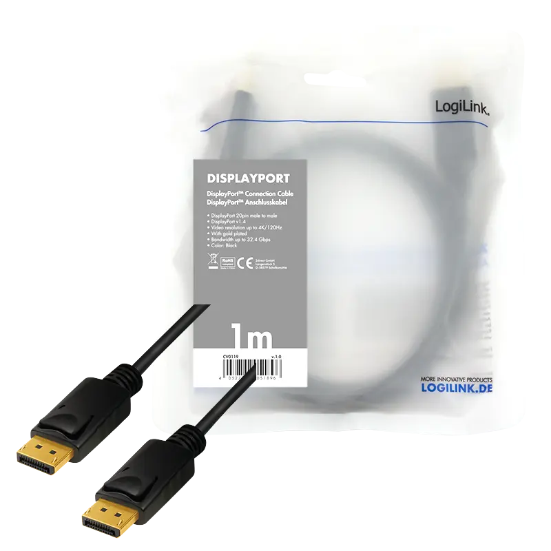 DisplayPort 1.4 1.00m 8K/60Hz LogiLink - Afbeelding 7
