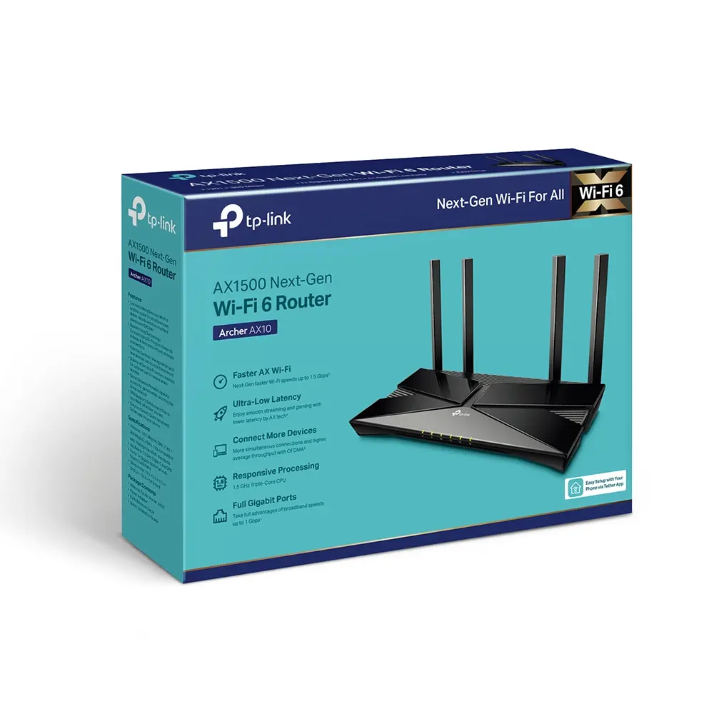 AX1500 WiFi6 -4Port 1Gbps TP-Link - Afbeelding 4