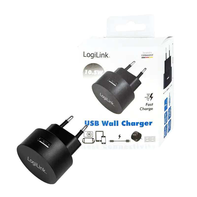 Lader 230V 1xUSB-A 10,5W LogiLink Zwart - Afbeelding 7