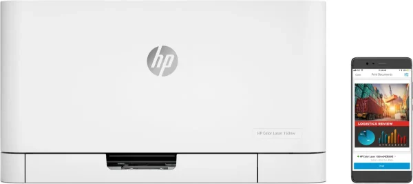 HP Color Laser 150nw / LAN / Wit-Zwart