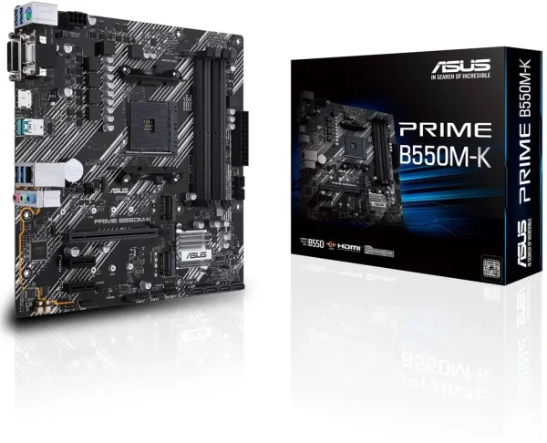 ASUS AM4 B550M-K PRIME - DDR4/2xM.2/HDMI/DVI/VGA/µATX