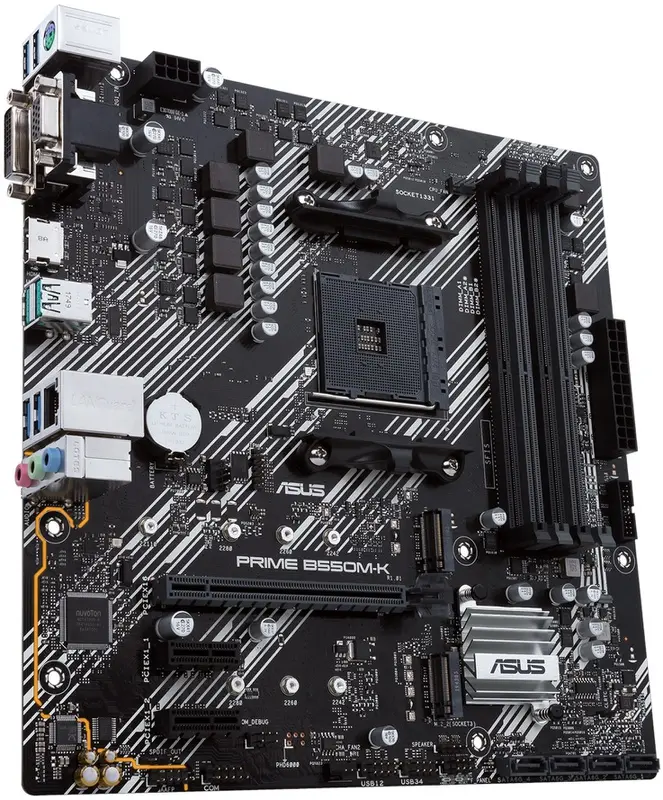 ASUS AM4 B550M-K PRIME - DDR4/2xM.2/HDMI/DVI/VGA/µATX - Afbeelding 2