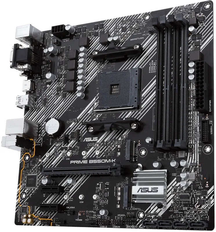ASUS AM4 B550M-K PRIME - DDR4/2xM.2/HDMI/DVI/VGA/µATX - Afbeelding 3