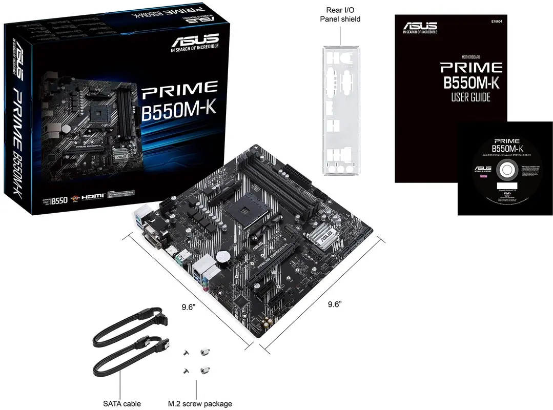 ASUS AM4 B550M-K PRIME - DDR4/2xM.2/HDMI/DVI/VGA/µATX - Afbeelding 5