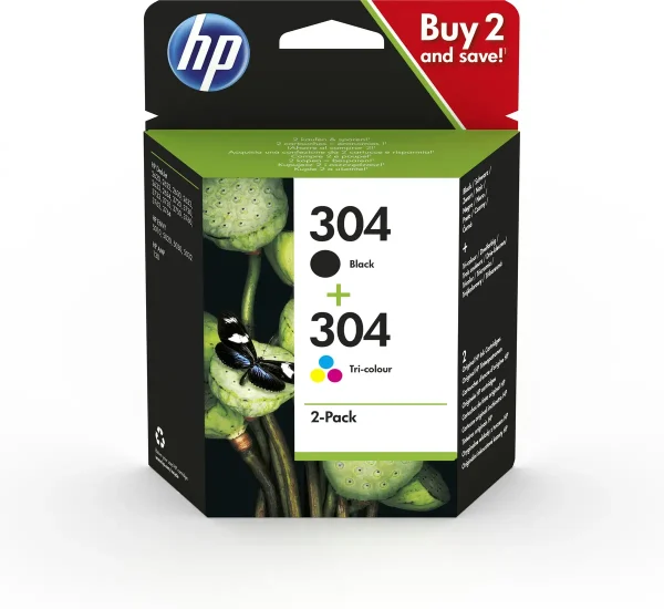 HP No.304 2-Pack 120/100 pagina´s (Origineel)
