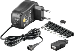 3V-12V Voeding 12W / 1A / 8 adapterstekkers