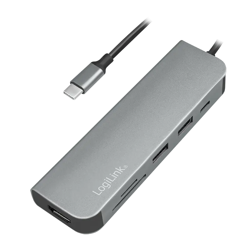 Docking 1xVideo Logilink USB-C, 60W, 4K, 6 Port - Afbeelding 3
