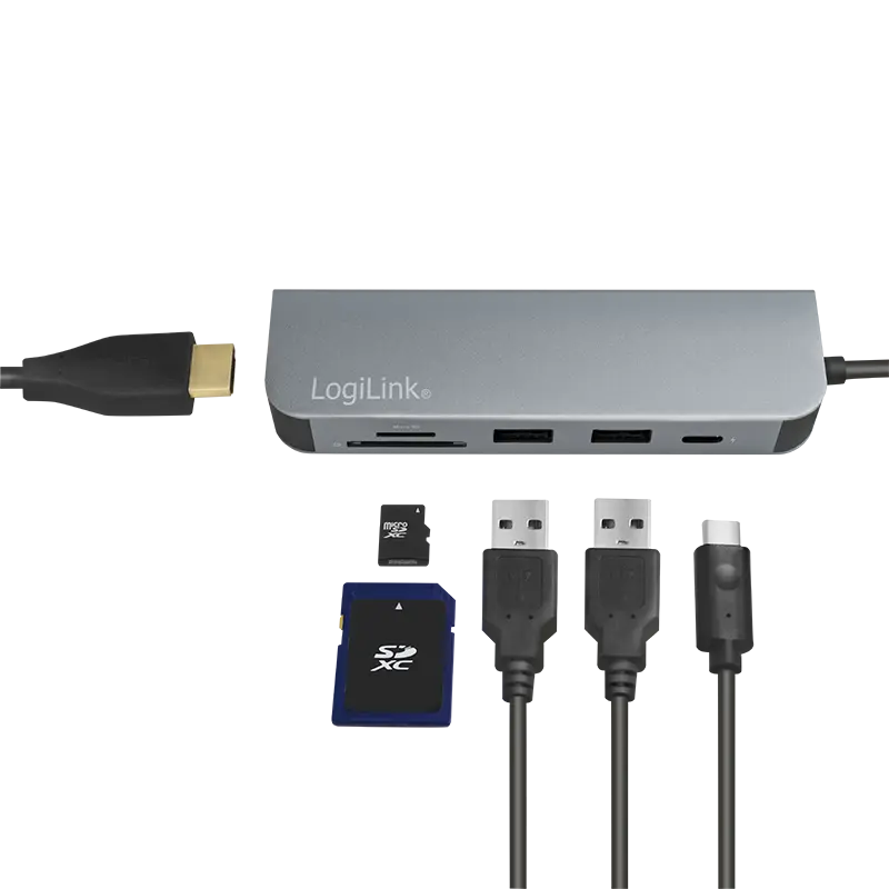 Docking 1xVideo Logilink USB-C, 60W, 4K, 6 Port - Afbeelding 4