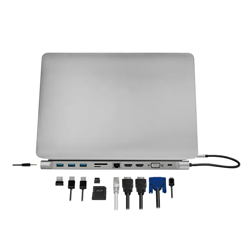 Docking 3xVideo Logilink USB-C, 100W, 4K, 11 Port - Afbeelding 5