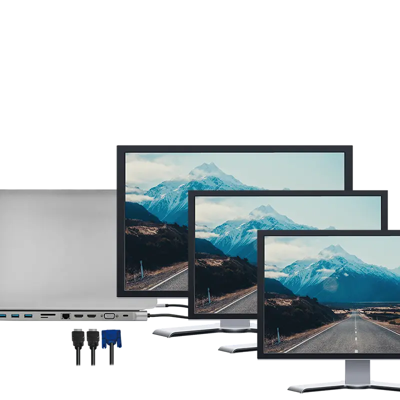 Docking 3xVideo Logilink USB-C, 100W, 4K, 11 Port - Afbeelding 6