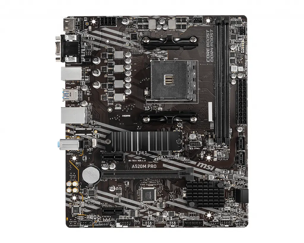 MSI AM4 A520M PRO - DDR4/M.2/DP/HDMI/VGA/µATX