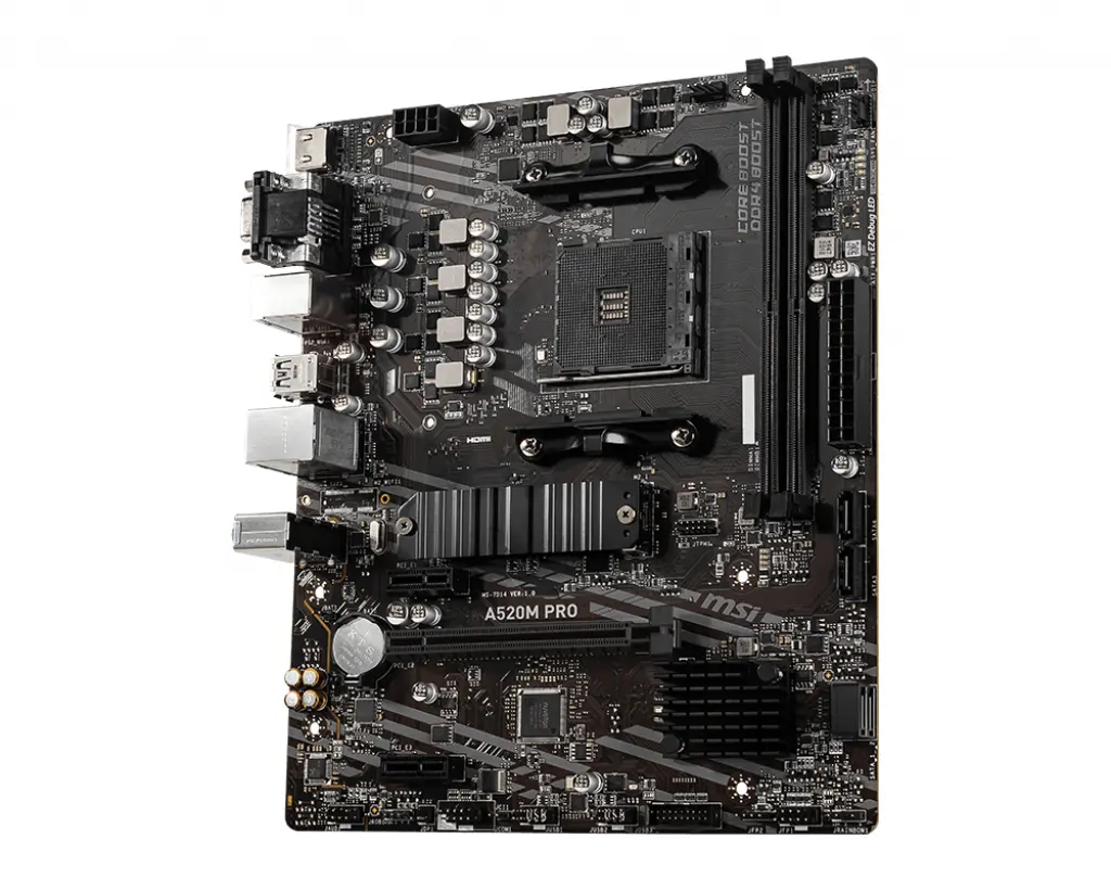 MSI AM4 A520M PRO - DDR4/M.2/DP/HDMI/VGA/µATX - Afbeelding 2