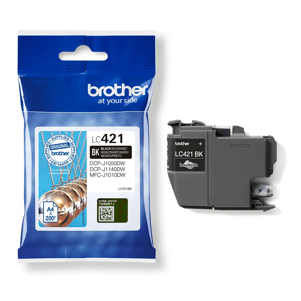 Brother LC-421BK Zwart 200 pagina's (Origineel) - Afbeelding 3