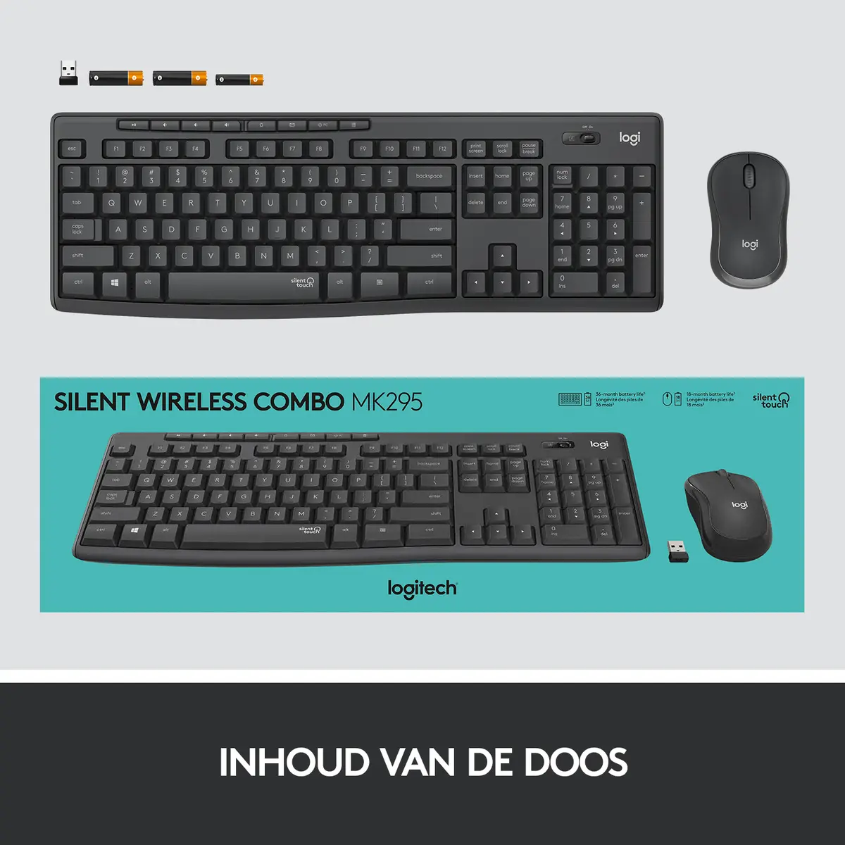 DT Logitech MK295 Silent Graphite Wireless Retail - Afbeelding 14
